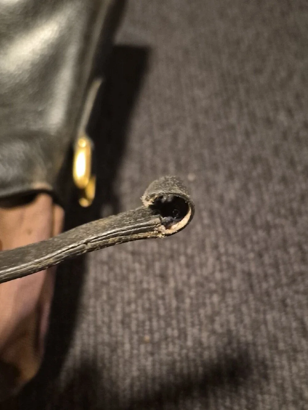 Coach Black Leather Mini Crossbody with Gold Hardware